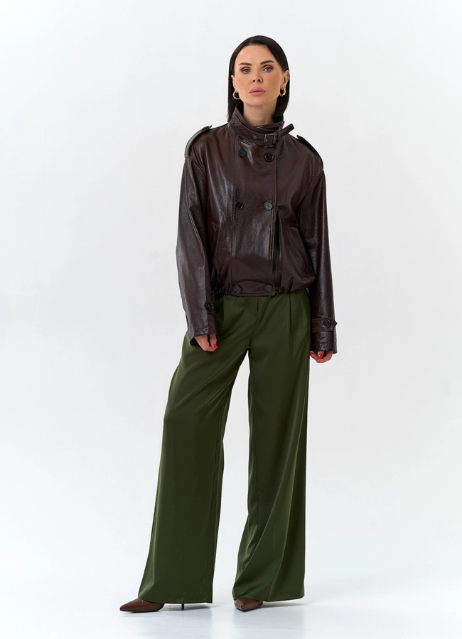 Женская куртка из натуральной кожи модель № 32676 в кредит