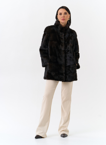 Шуба из меха норки