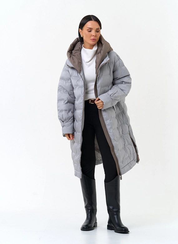 Женское утепленное полупальто фото