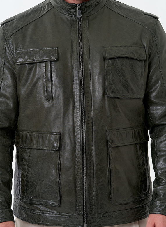 Мужская куртка из натуральной кожи