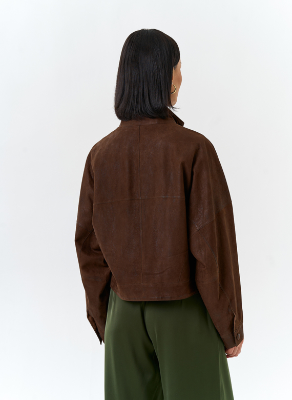 Женская двухсторонняя куртка из натуральной кожи