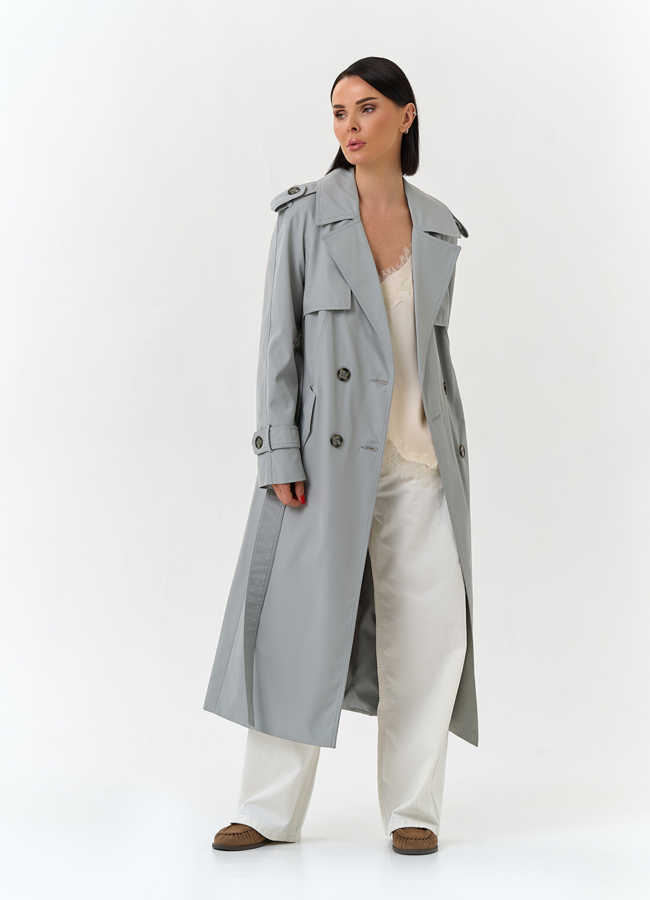 Женский плащ с поясом модель № 33114 в кредит