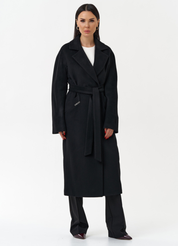 Классическое женское пальто в черном цвете