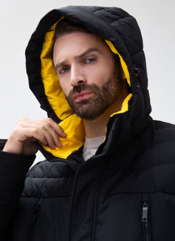 Мужской пуховик с капюшоном 