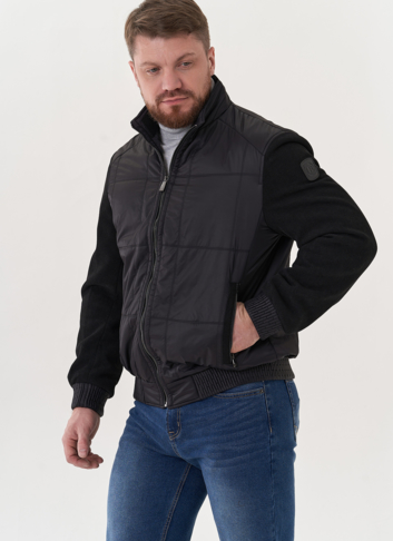 Мужская куртка "бомбер" черного цвета