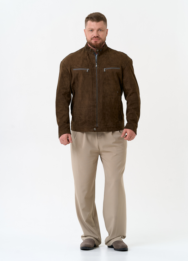 Мужская куртка из натуральной замши модель № 32710 в кредит