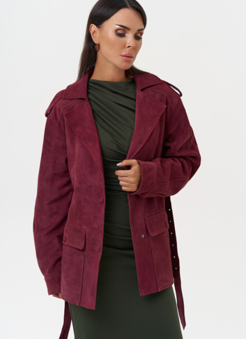 Жакет из натуральной замши с бахромой