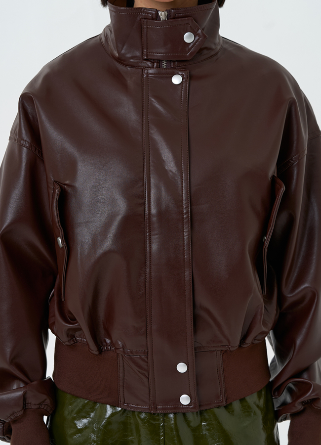 Женская куртка бомбер из эко кожи модель № 33155 универмаг малина