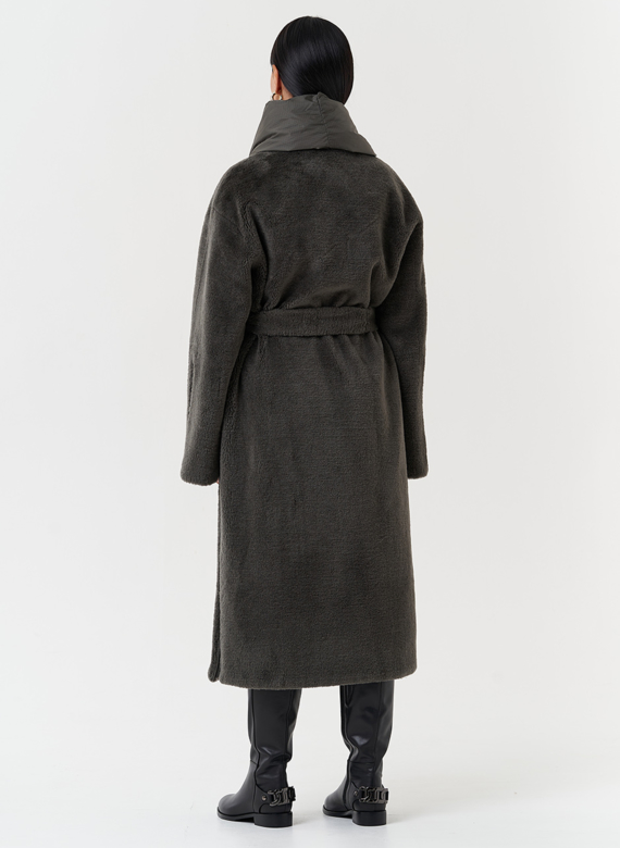 Комбинированное пальто на утеплении