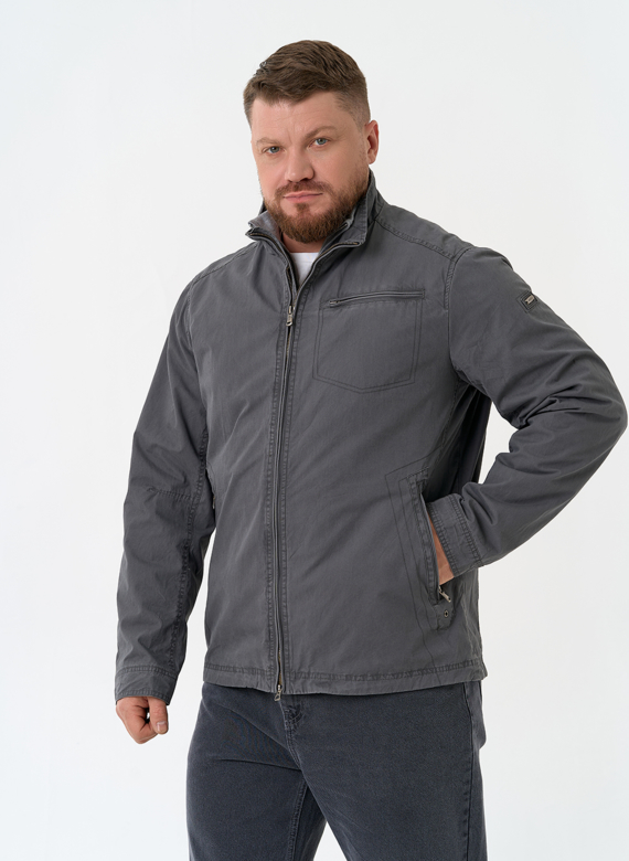 Мужская куртка ветровка с воротником стойкой