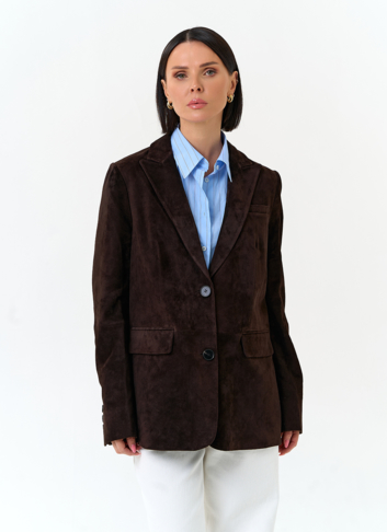 Женский замшевый жакет