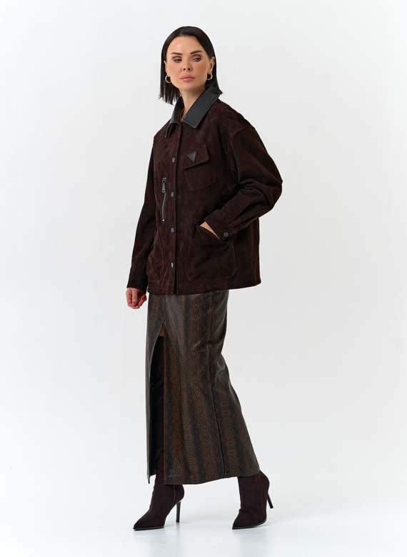 Женская куртка из натуральной замши