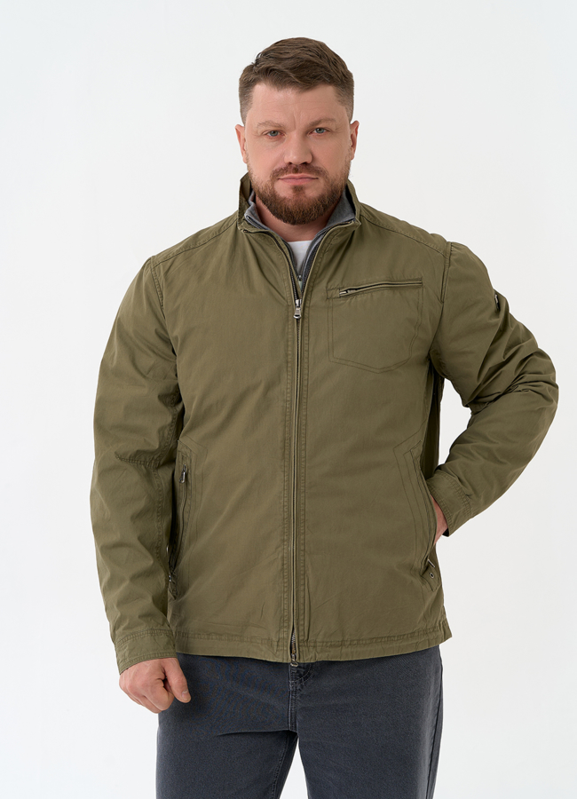 Мужская куртка ветровка с воротником стойкой модель № 32522 в кредит