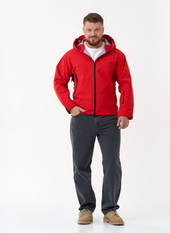 Мужская ветровка красного цвета