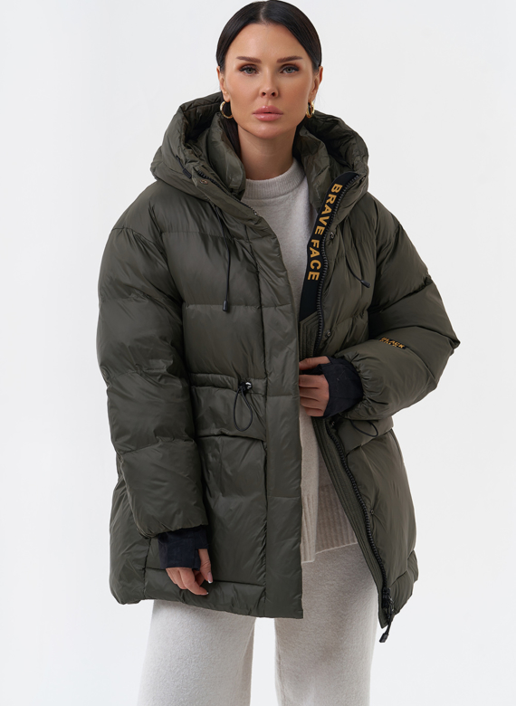 Женский пуховик с капюшоном