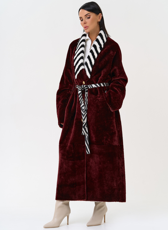 Двусторонняя женская дубленка из овчины SATINO