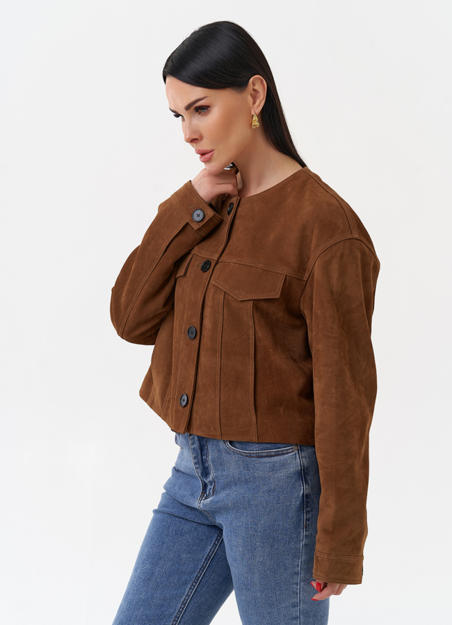 Куртка из натуральной замши модель № 29923 универмаг малина