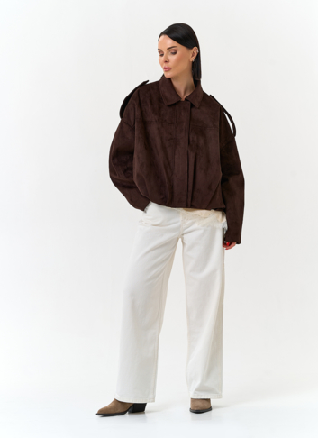 Женская объемная куртка бомбер