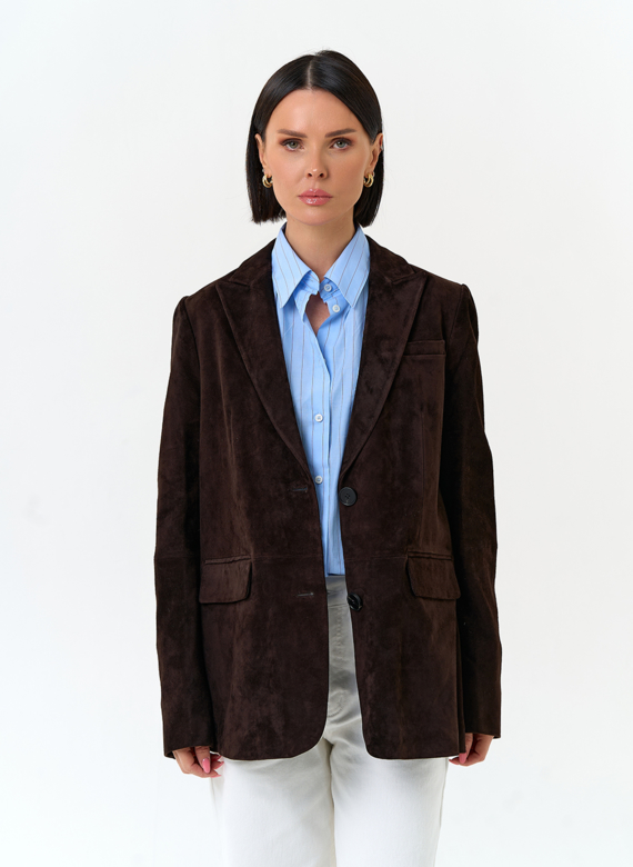 Женский замшевый жакет