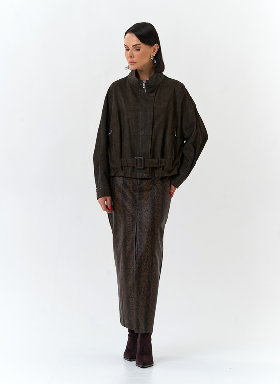 Женская двухсторонняя куртка из натуральной кожи