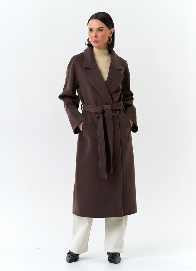 Женское пальто с английским воротником модель № 32684 в рассрочку