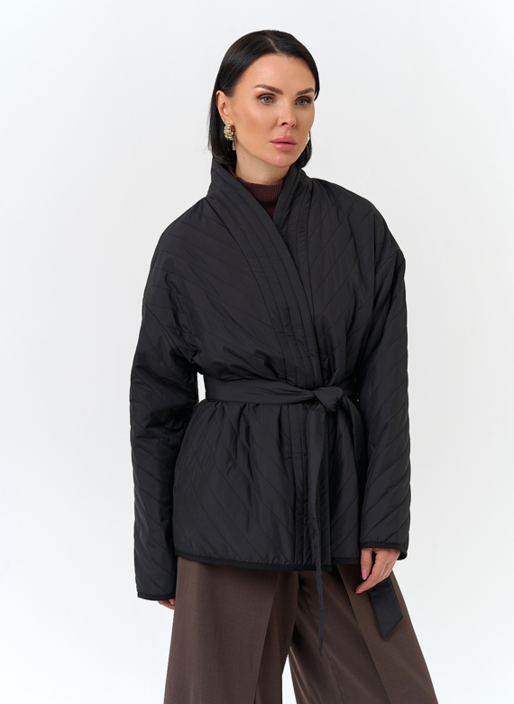 Женская куртка кимоно с поясом