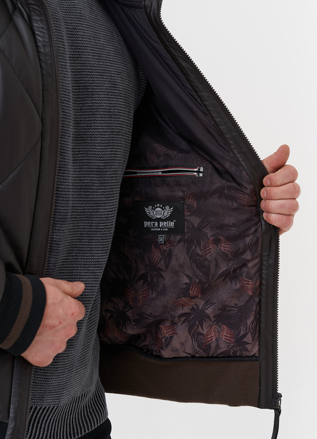 Куртка мужская из натуральной кожи  модель № 26696 универмаг малина