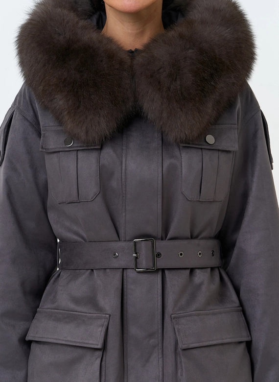 Женская куртка из эко замши