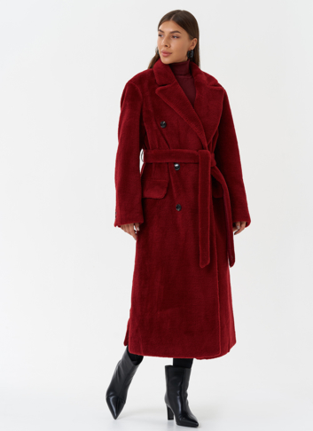 Пальто из шерсти с английским воротником