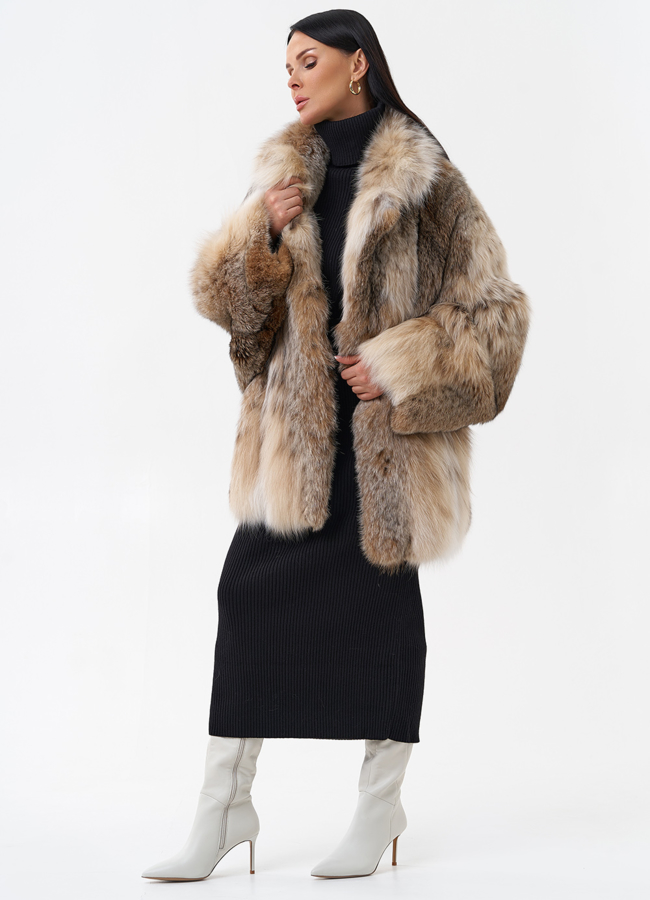 Шуба из рыси модель № 29295 универмаг малина