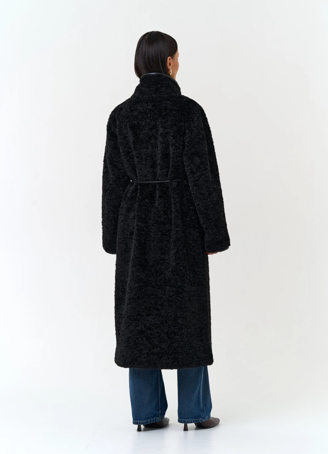 фото Женское пальто из эко меха модель № D490