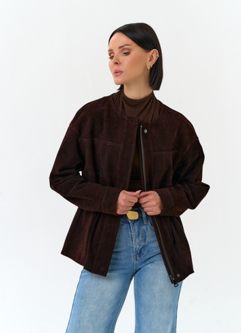 Жакет из натуральной замши