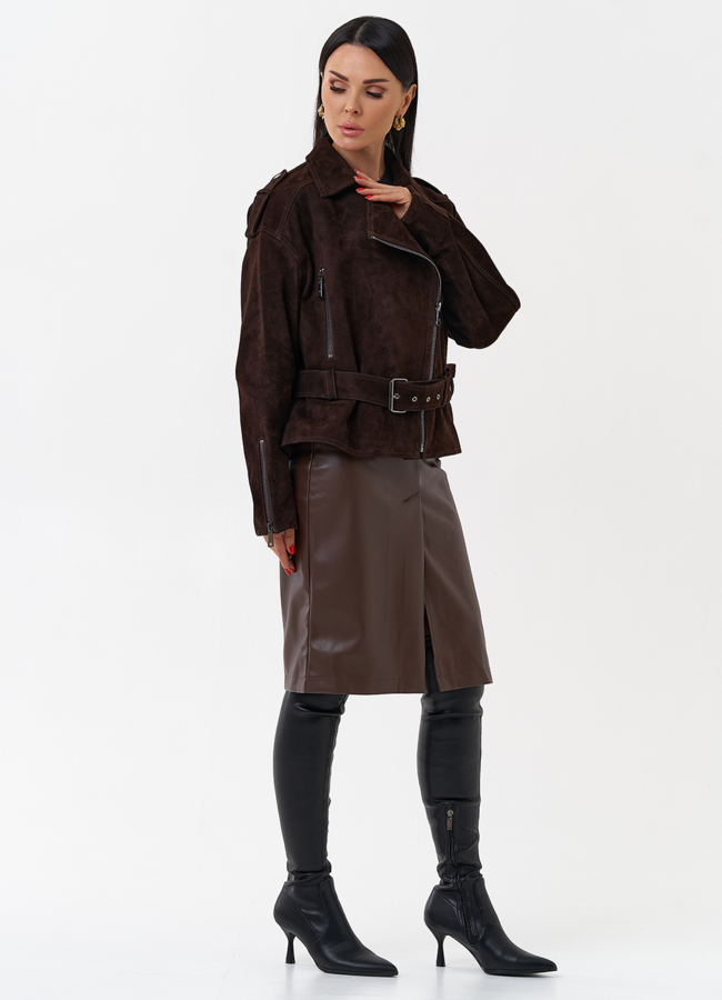 Куртка женская из замши модель № 29920 универмаг малина