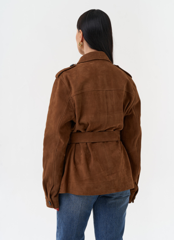 Куртка - сафари женская из натуральной замши