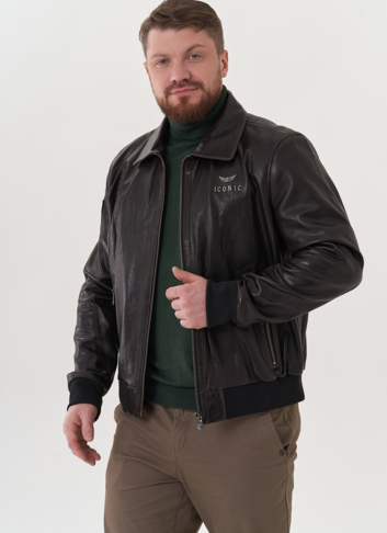 Мужская кожаная куртка "пилот"