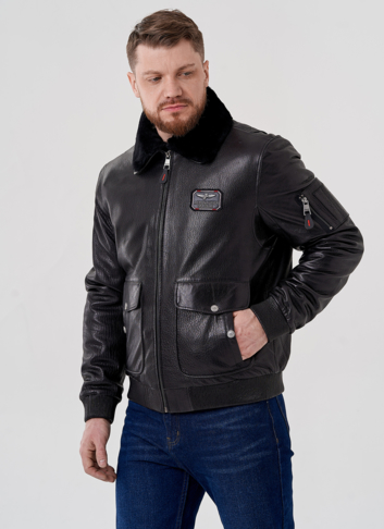 Мужская куртка - пилот из натуральной кожи