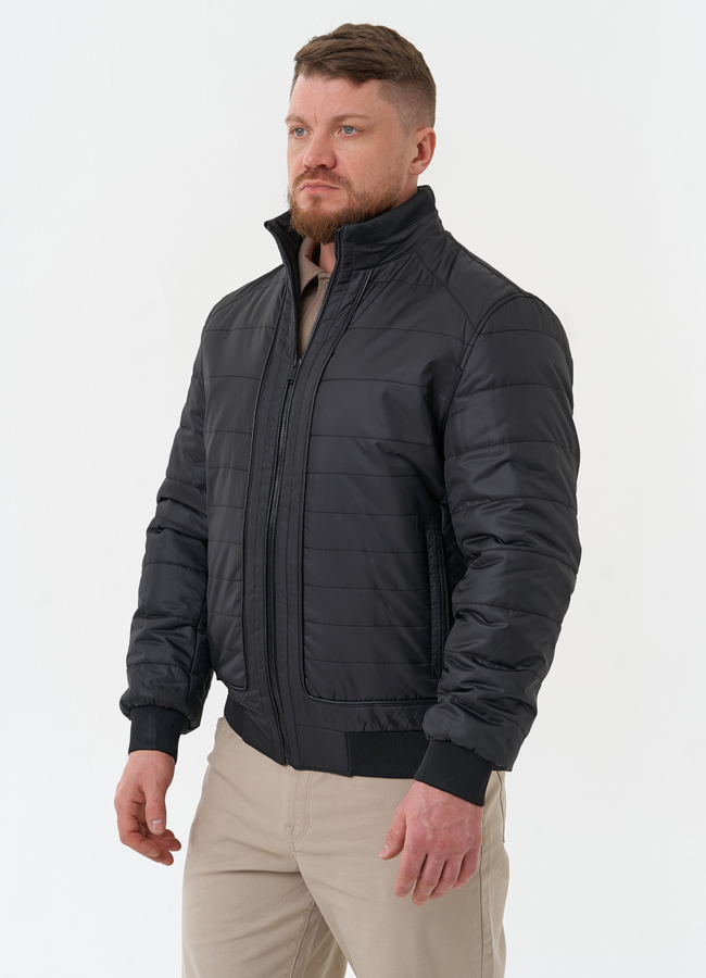 Мужская куртка бомбер черного цвета модель № 30273 универмаг малина