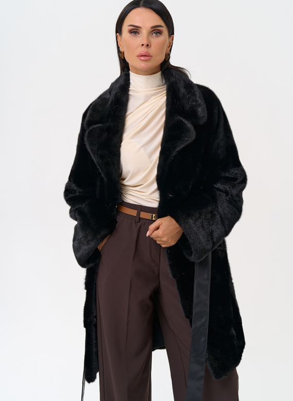 Шуба с английским воротником