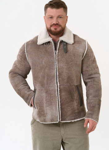 Светлая мужская дубленка Светлая мужская дубленка