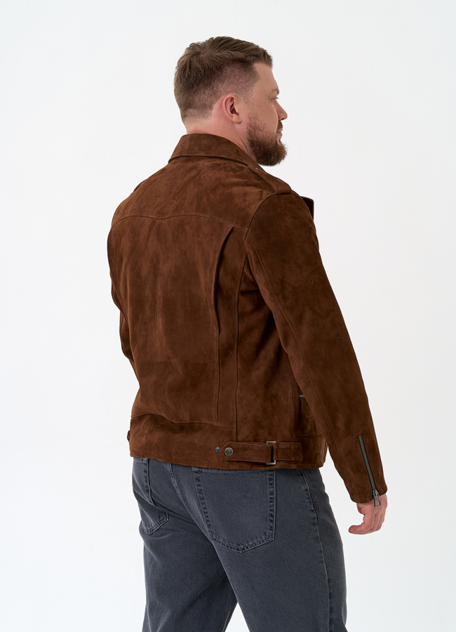 фото Мужская куртка из натуральной замши модель № 32742