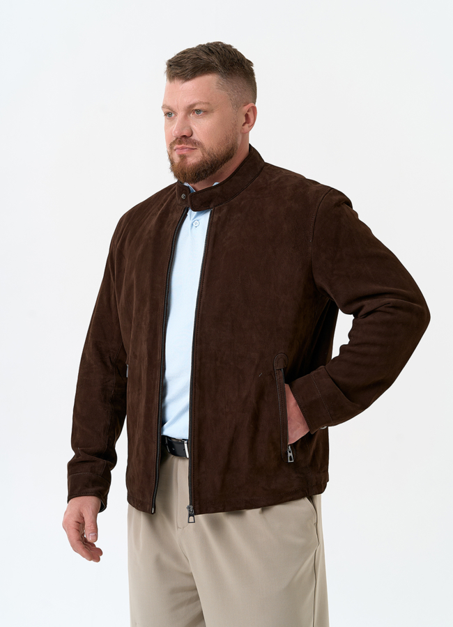 Мужская куртка из натуральной замши модель № 32897 универмаг малина